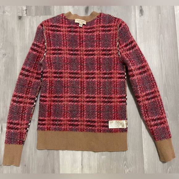 Authentic BURBERRY Check Cashmere Sweater. Size XS - Picture 3 of 12